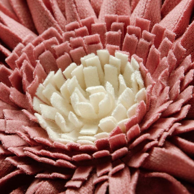 OiseauVoler 3D Sunflower Handmade Throw Pillow Covers Decorative Cushion Cases Pillowcases Home Couch Farmhouse Living Room Decor 18x18 Inch Pink - Image 5